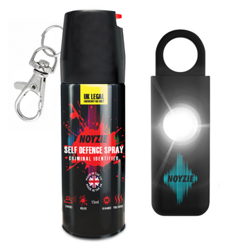 Noyzie Self Defence Spray 15ml with Keychain & Personal Safety Alarm